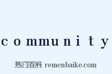 community是什么意思的图片